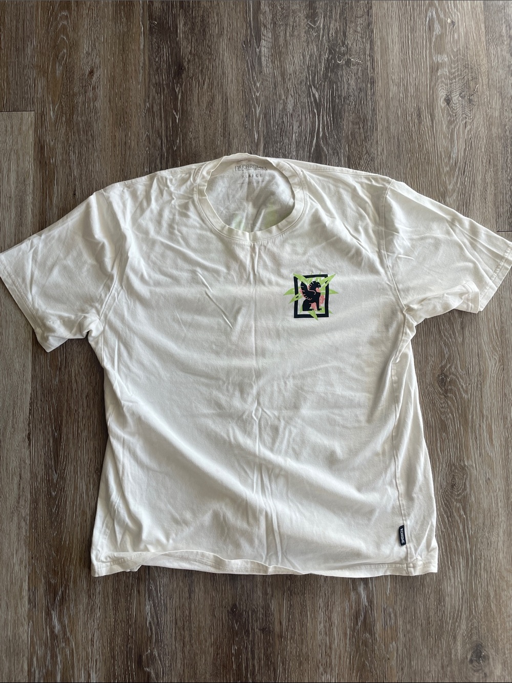 Chrome Industries White Graphic T-Shirt with Small Chest Logo